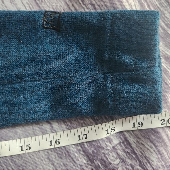 Avalanche Teal Blue Fleece Jacket Mock Neck Zip Front Asymmetrical Size S - Picture 4 of 9